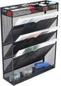 EasyPAG Desk File Organizer Mesh 5-Tier - Space-Saving Wall & Desk