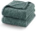 King Size Celadon Plush Fleece Bed Blanket - Super Soft, All-Season