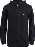 Nautica boys Zip Up Hoodie Sweatshirt - Lightweight Fleece Layer Shoes