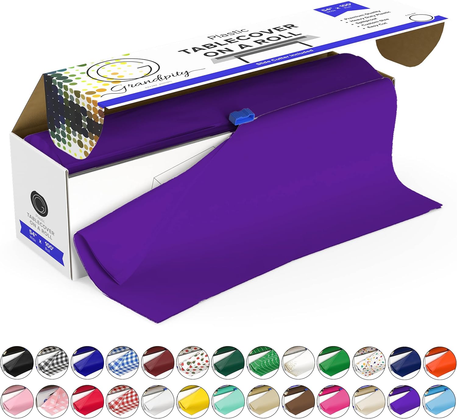 Grandipity Plastic Tablecloth Roll - Perfect for Any Occasion