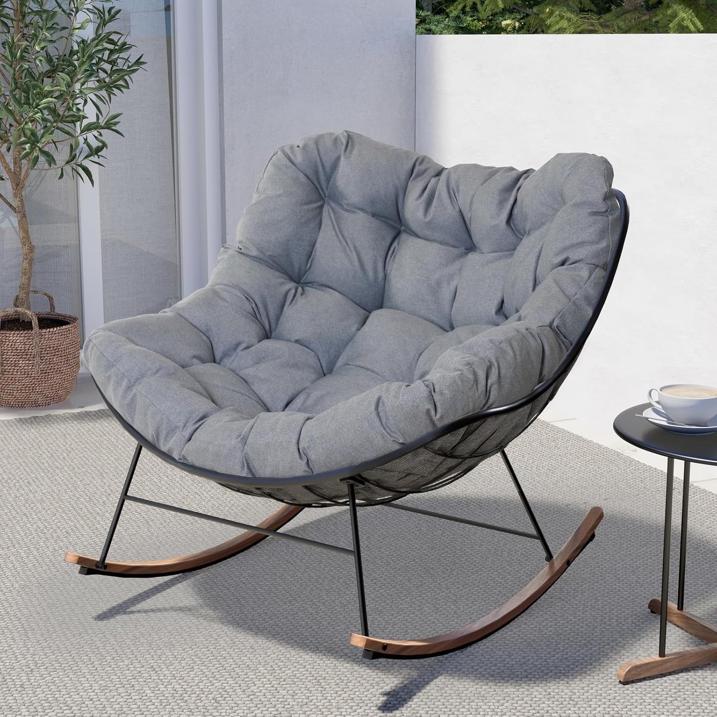 Grand Patio E-Coated Rocking Chair: Ultimate Outdoor Comfort