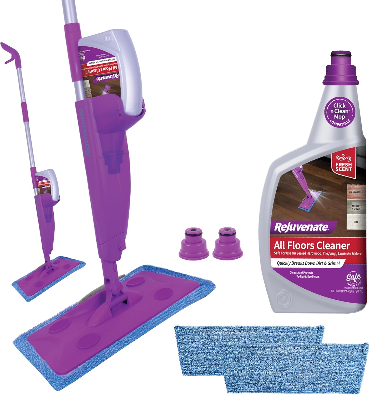 Rejuvenate Click N Clean Multi-Surface Spray Mop Kit for Floors