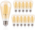 ST19 LED Edison Bulbs 40W Equivalent 12 Pack - Ultra Warm Amber Glow