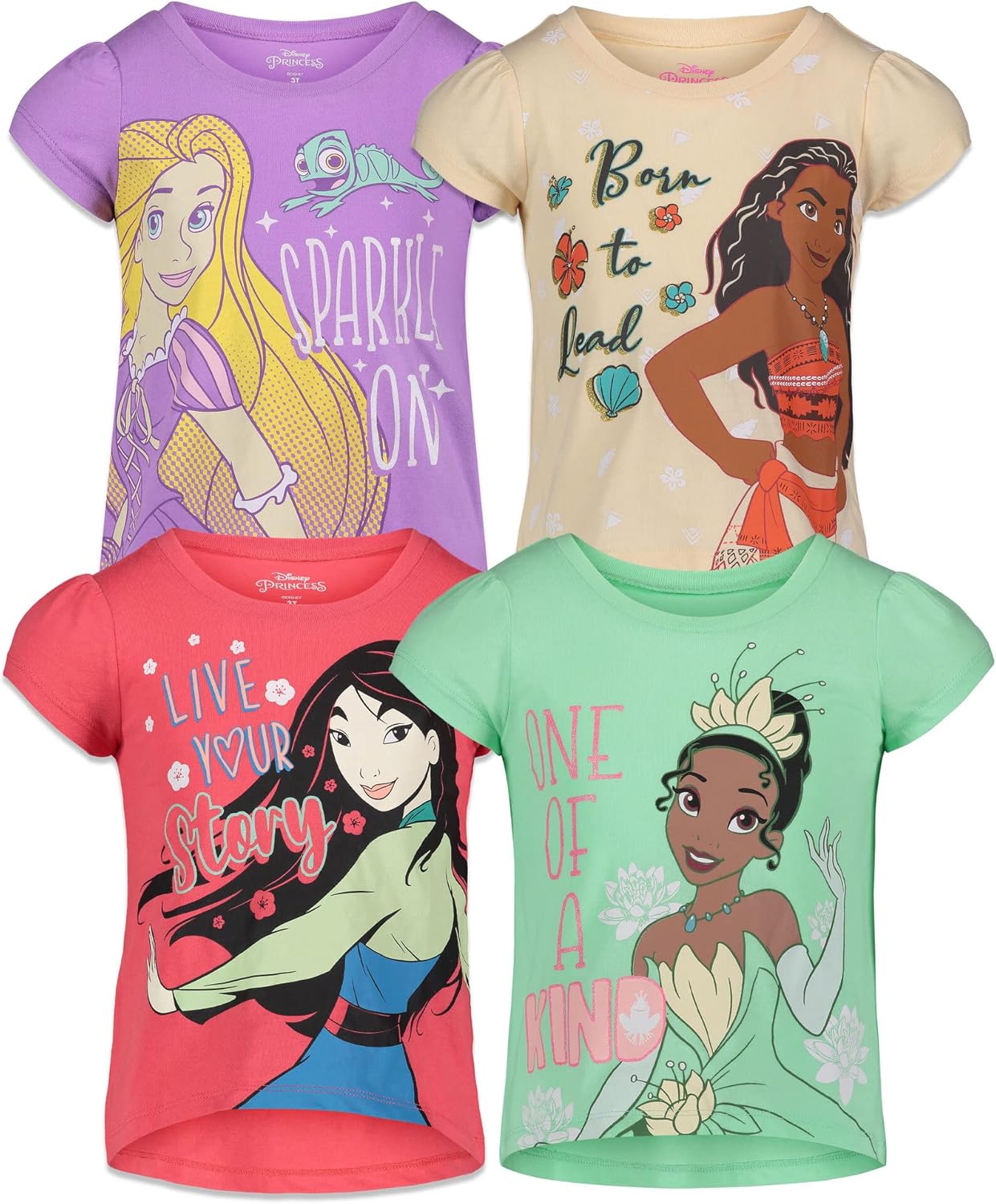Disney Mickey Mouse Minnie Mouse Girls Graphic T-Shirts 4 Pack
