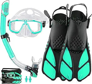 2022 Version Adults Mask Fins Snorkel Set for Ultimate Diving
