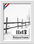 White 11x13 Picture Frame.75 in Wide - Handmade Solid Wood