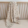 Muslin Toddler Blanket Hyacinth Pattern - Large 47x51 for All Seasons