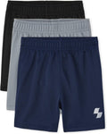 Baby Toddler Boys' Athletic Basketball Shorts Pack of 3 - Polyester