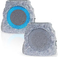 Solar Rock Speakers Outdoor Water-Resistant 2-Pack - Solar Powered RGB