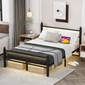 Full Size Bed Frame with Charging Station & LED Lights - Smart, Sturdy