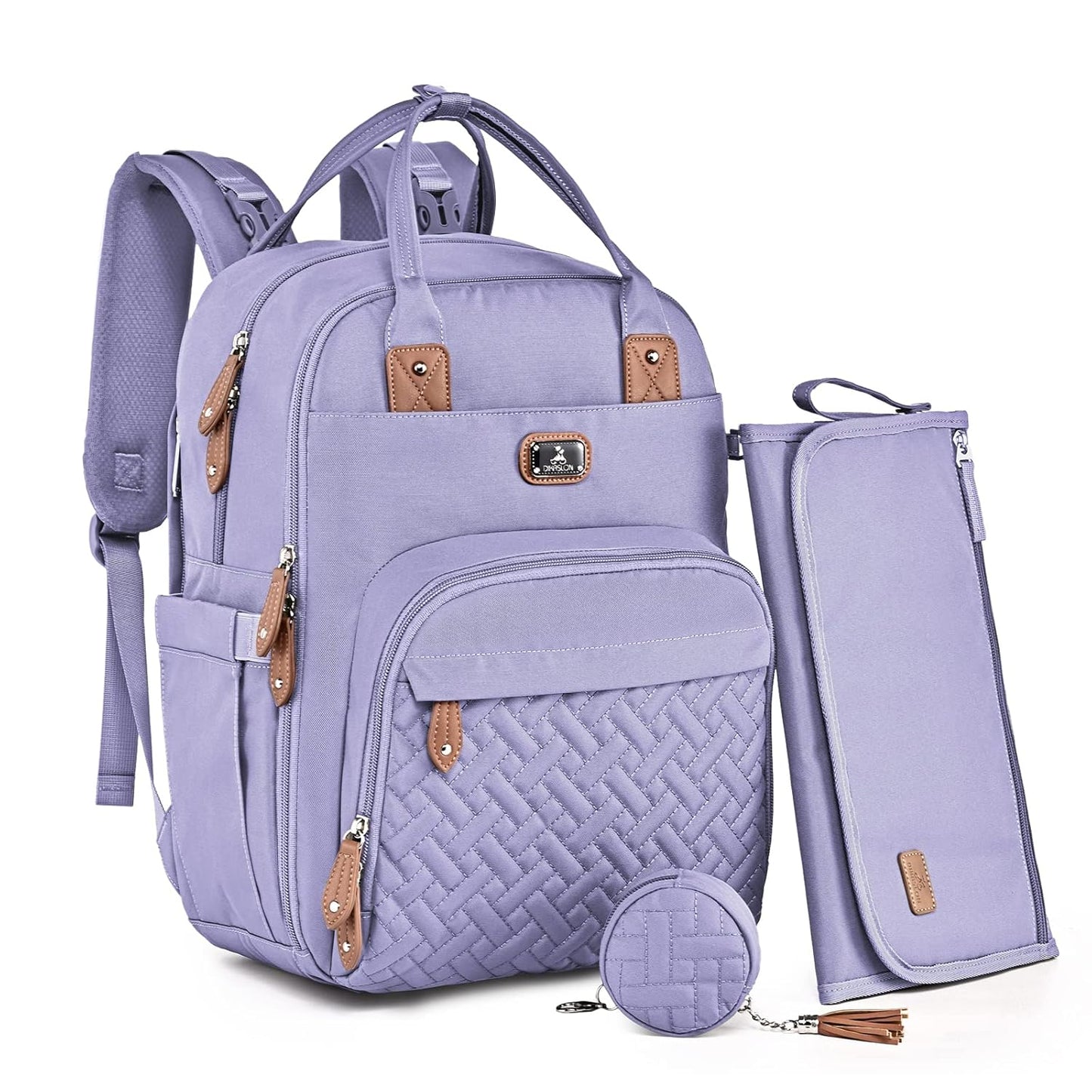 Dikaslon Diaper Bag Backpack with Changing Pad and Straps