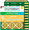 14x14x2 Air Filter MERV 11 Superior Pet & Allergy Defense - 12 Pack