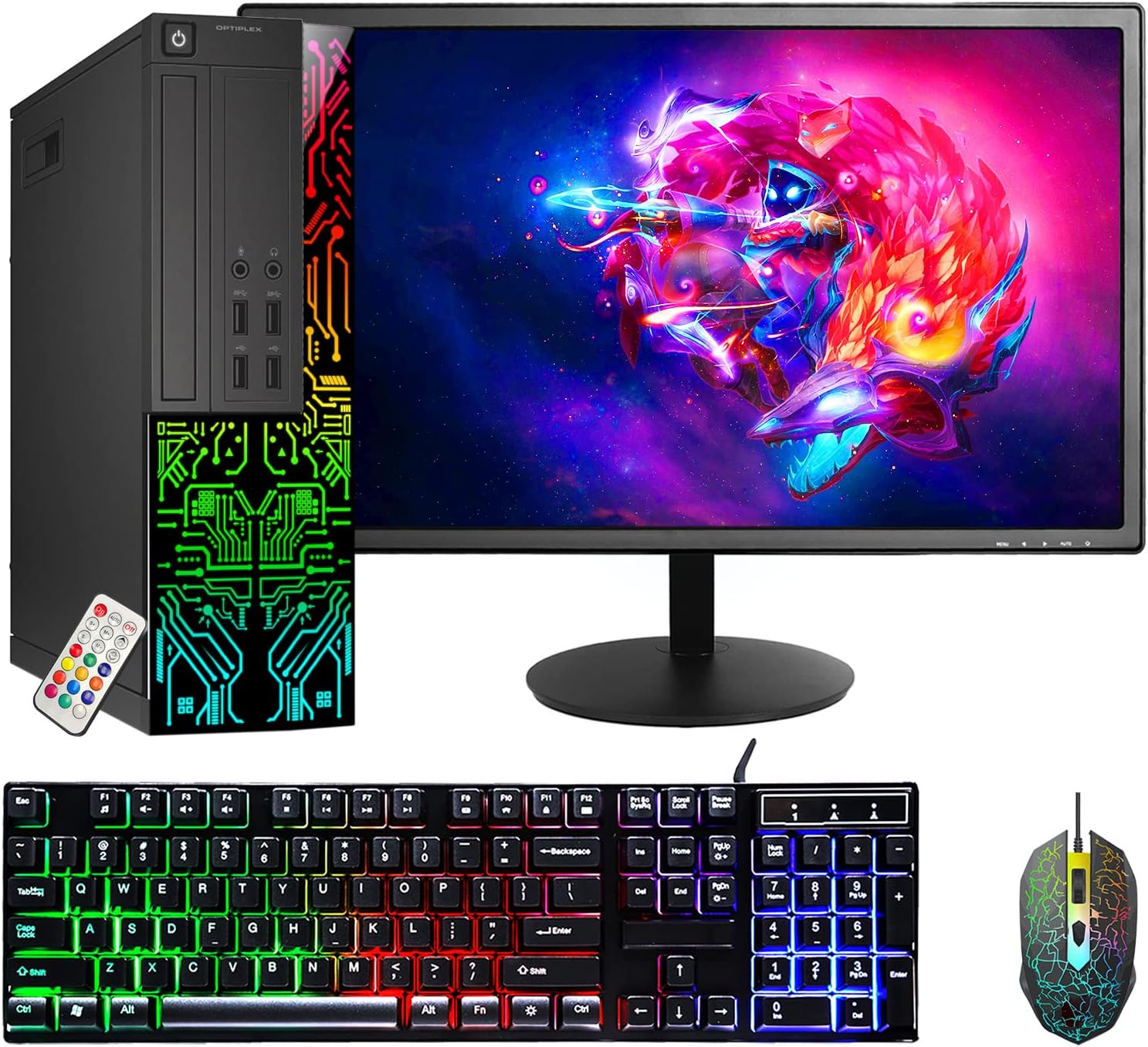 Dell OptiPlex Desktop: Powerful i5 Processor & Vibrant RGB Lights