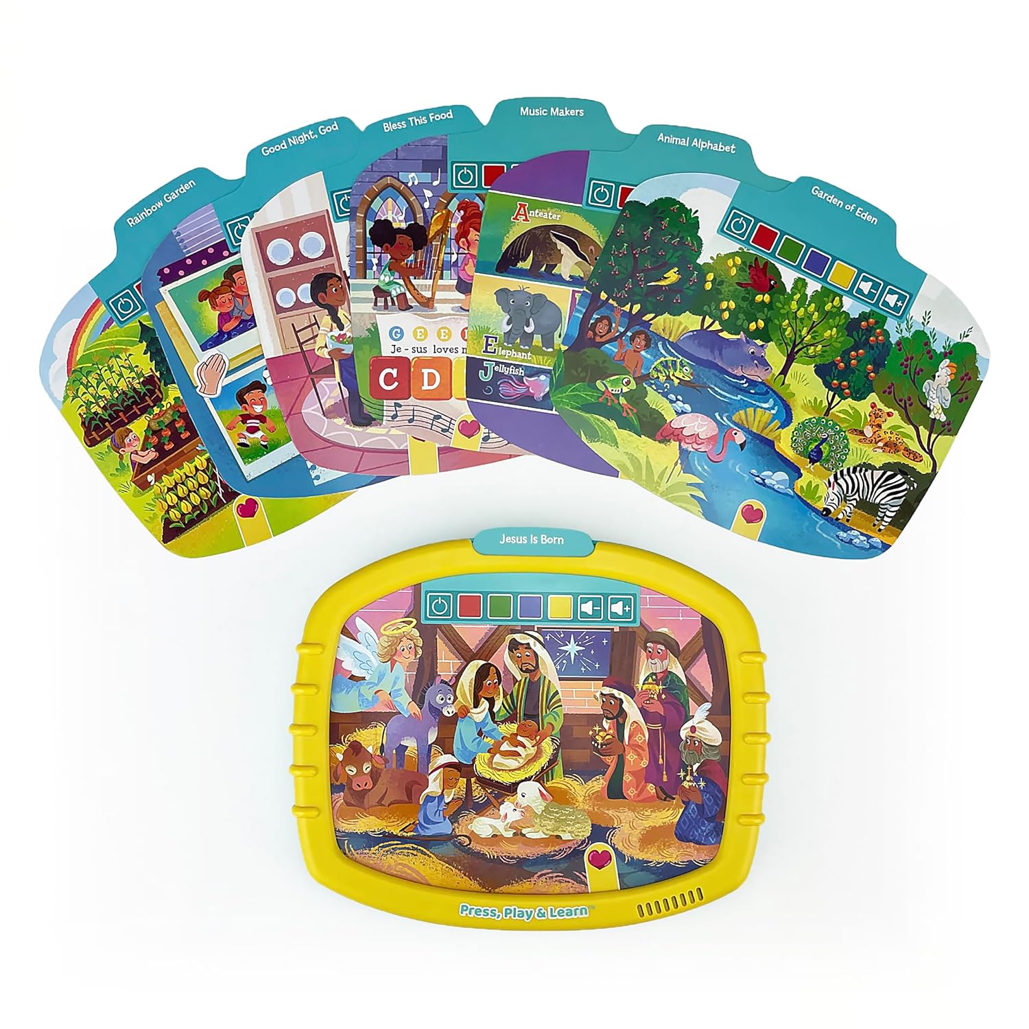 Bible Activity Pad for Kids Ages 4-8 with Music and Cards