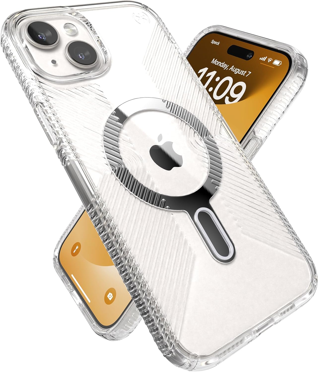Speck Clear iPhone 15 Plus Case with Drop Protection and Grip