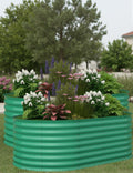 2 Pcs Raised Garden Beds Outdoor 6x3x2 ft - Durable Galvanized
