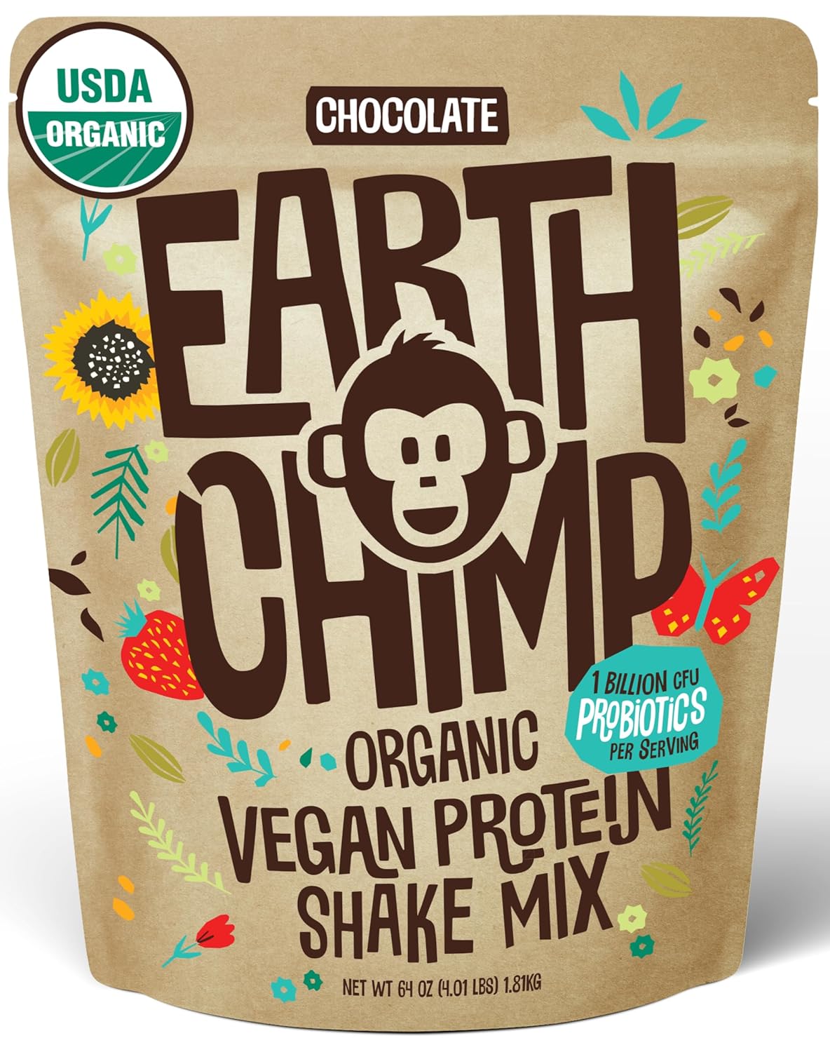 Organic Vegan Protein Powder with Probiotics for Wellness