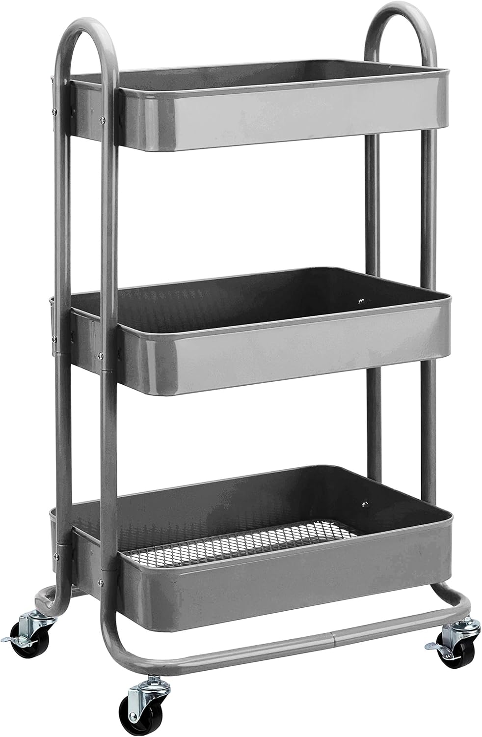 Portable 3-Tier Rolling Cart - Organize with Ease!