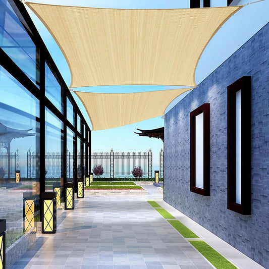 Custom Size 10ft x 10ft Beige Square Sun Shade Sail Canopy