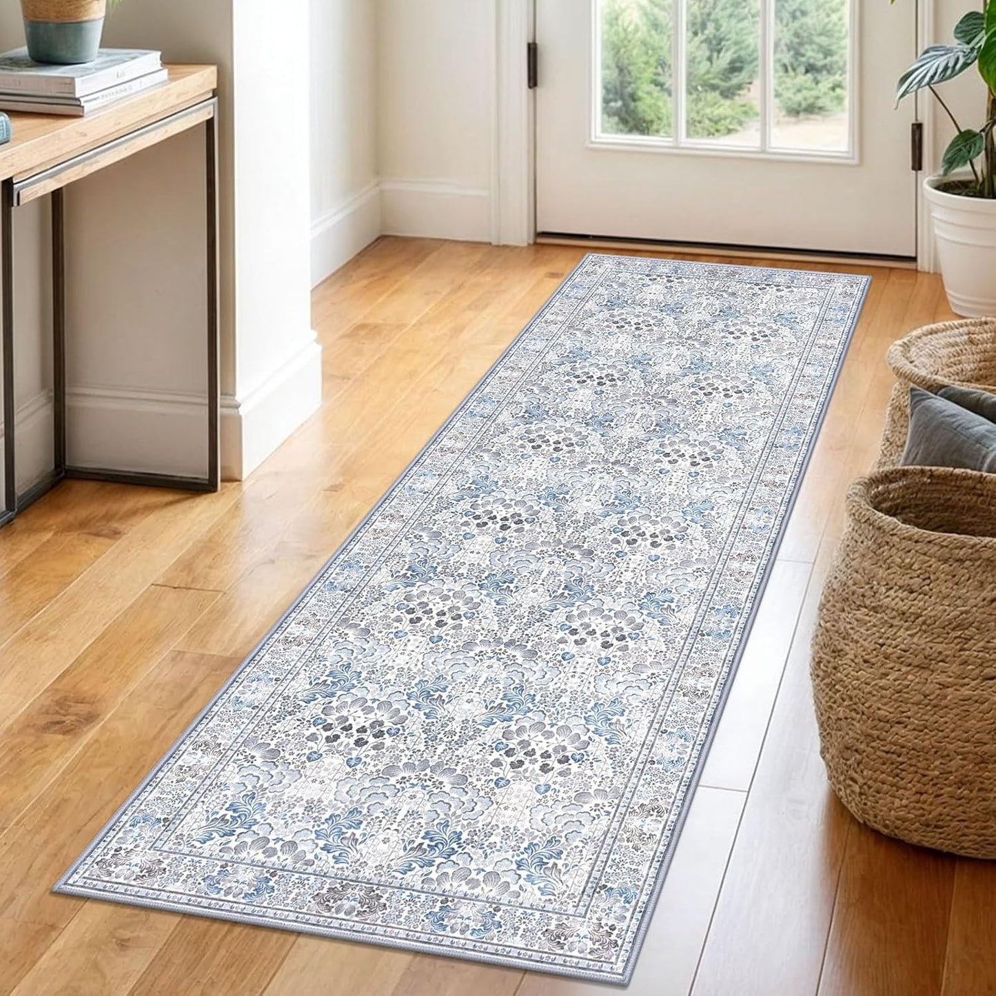 2x6 Washable Runner Rug for Hallways, Soft Modern Kitchen Rug