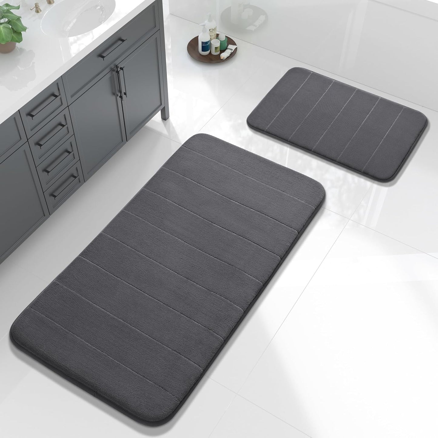 Yimobra Large Bath Mat Set - Super Soft Quick Dry Rugs