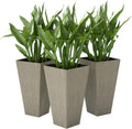 Outsunny Tall Planters Set of 3 for Outdoor Plants, 28 in