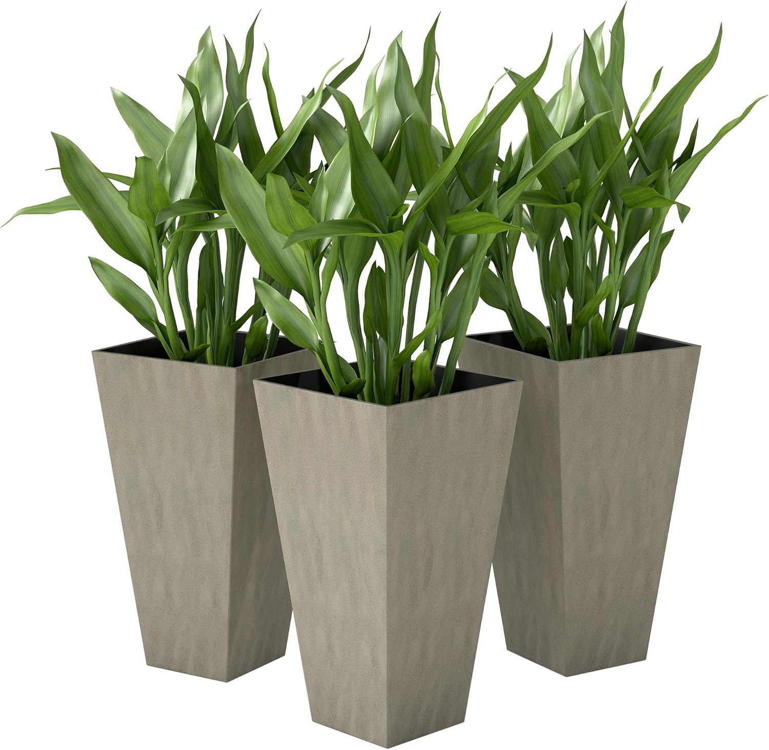 Outsunny Tall Planters Set of 3 for Outdoor Plants, 28 in