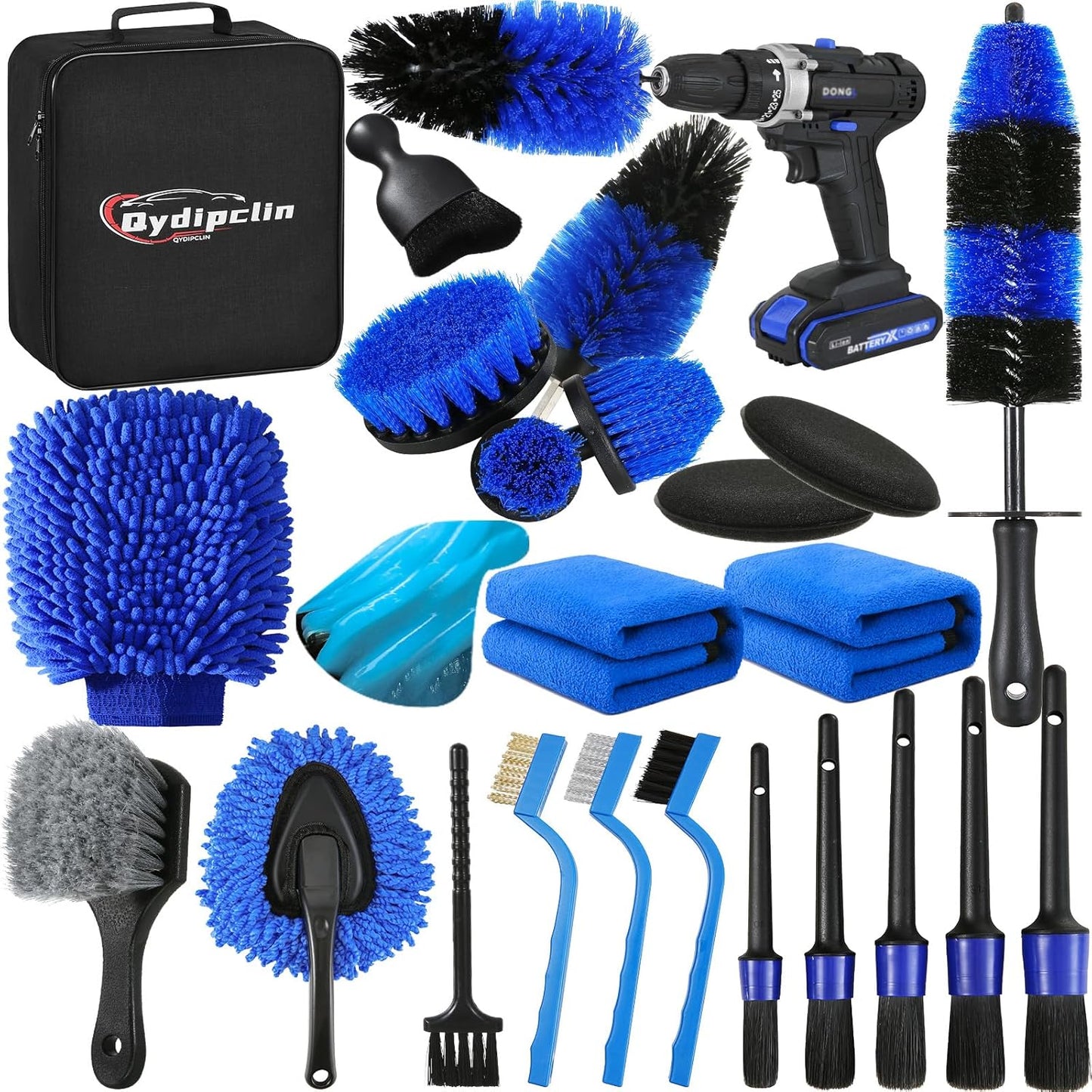 Professional Car Detailing Brush Set - 24Pcs