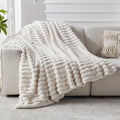 Faux Fur Twin Blanket for Couch - Cozy Plush Throw