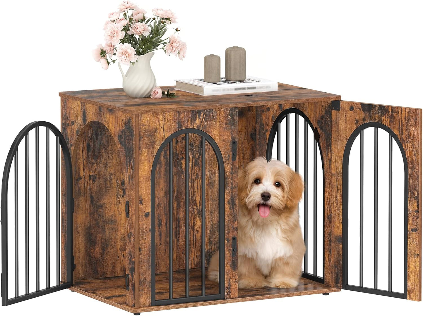 Hzuaneri 26.8ft' Wooden Dog Crate Furniture for Small Dogs