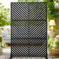 72in H47in Metal Outdoor Privacy Screen - Decorative Freestanding