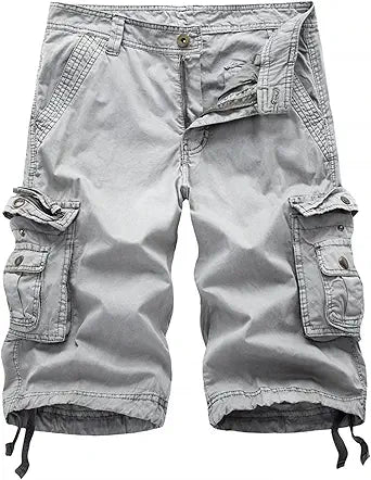 DONGD Mens Cargo Shorts Cotton Relaxed Fit for Comfort and Style