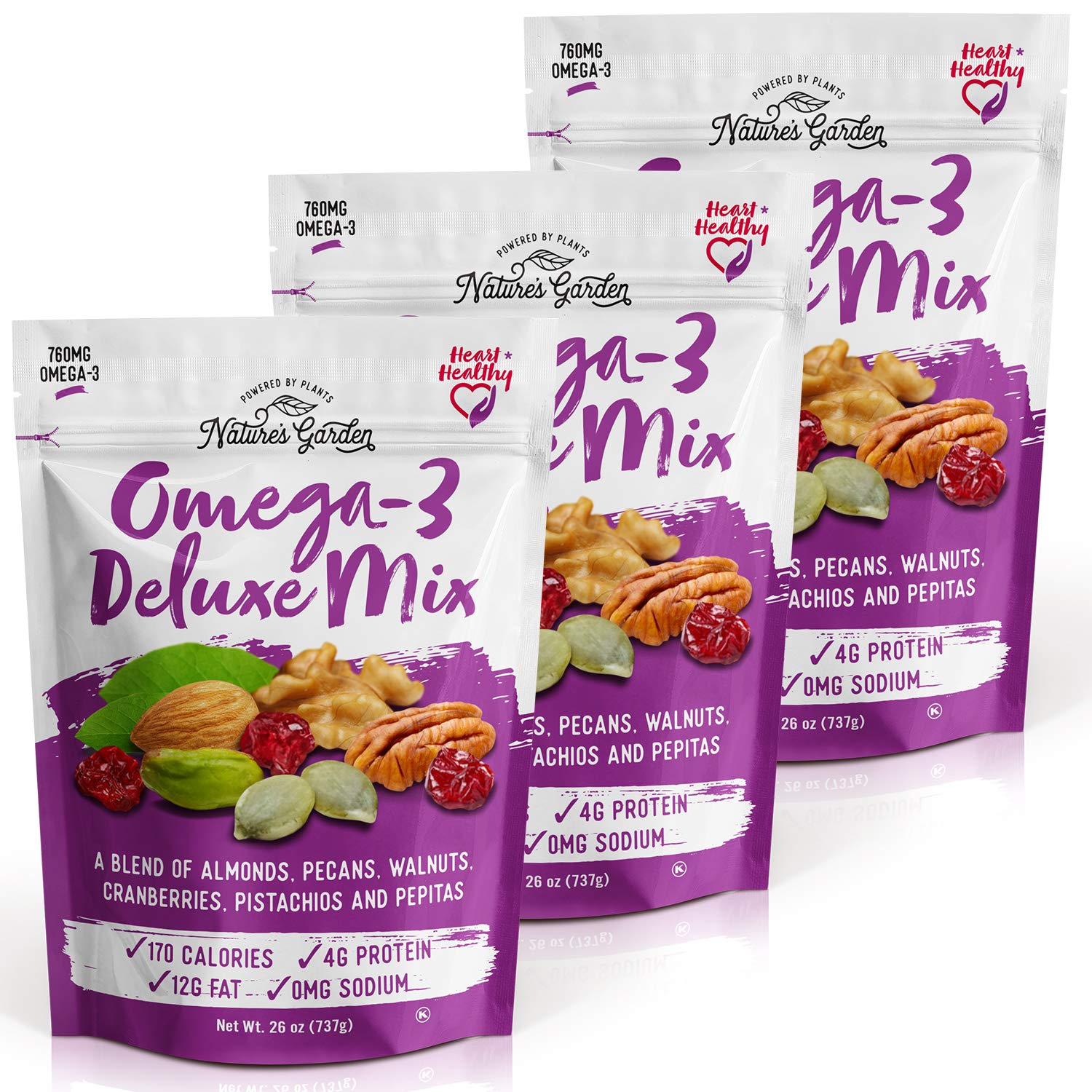 Nature's Garden Omega-3 Deluxe Mix for Heart Health and Energy