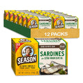 Season Sardines in Extra Virgin Olive Oil - Wild Caught, High Omega-3