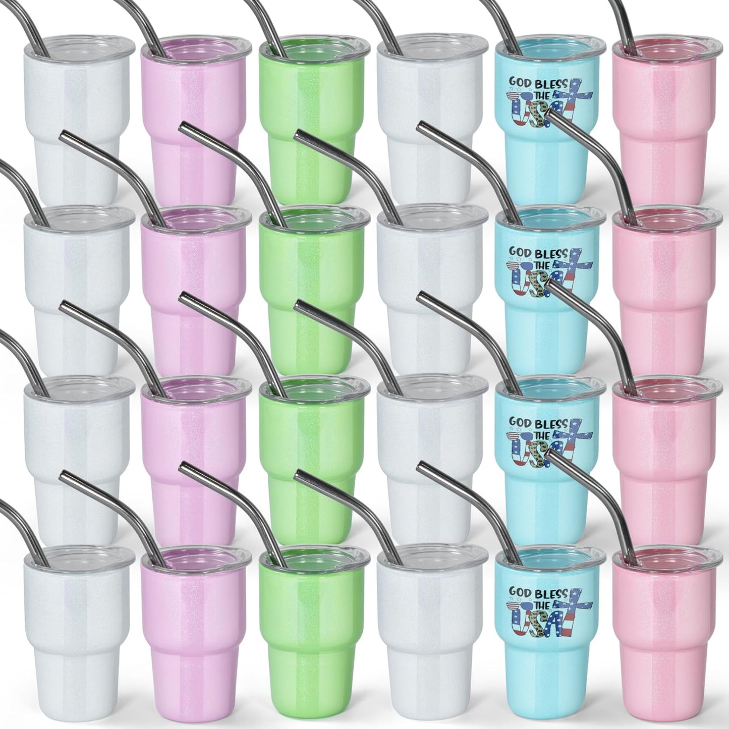 3 Oz Mini Tumbler Shot Glass Set for Sublimation Printing Fun