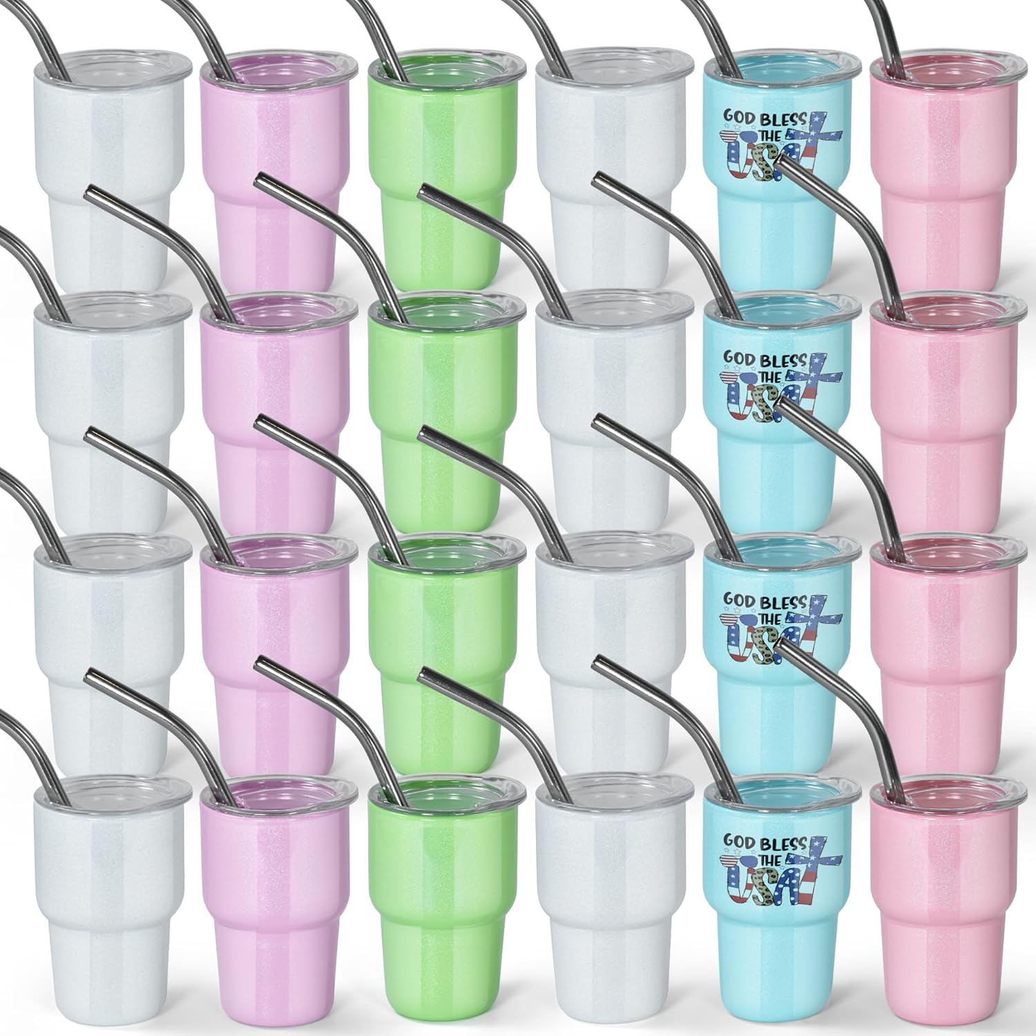 3 Oz Mini Tumbler Shot Glass Set for Sublimation Printing Fun