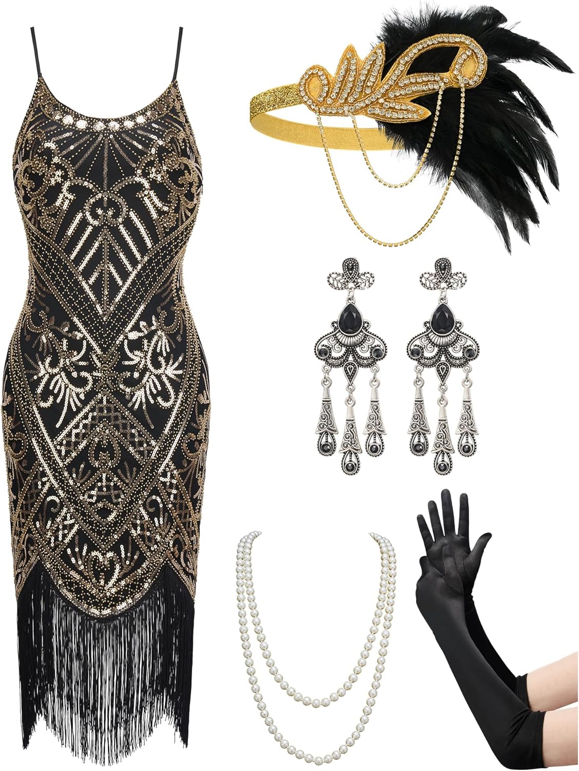 YESSA Women's Flapper Dresses for 1920s Great Gatsby Events