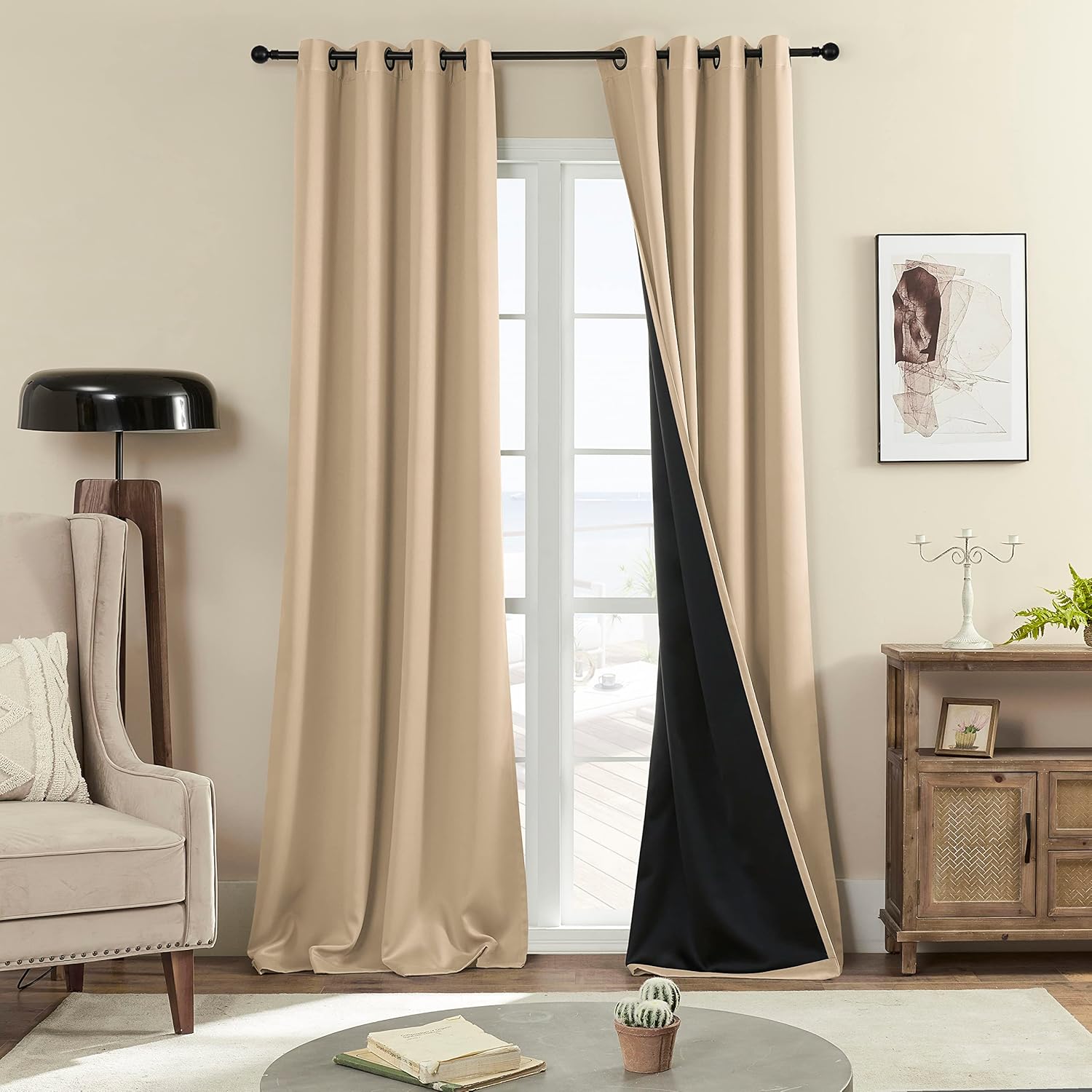 100% Blackout Curtains for Living Room and Bedroom by Rutterllow