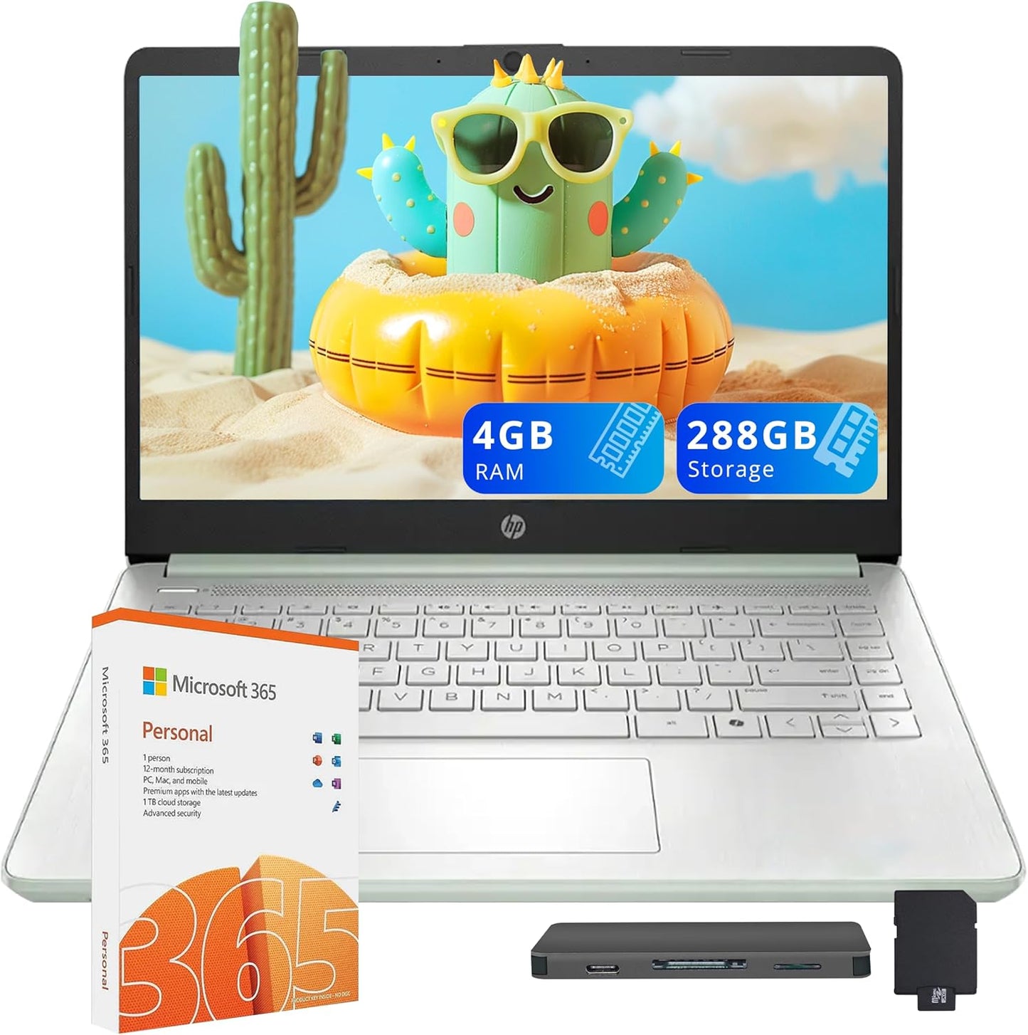 HP 14-inch Ultra Light Laptop with Office 365 and AI-Copilot