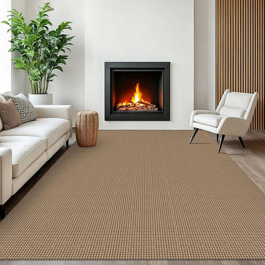 Woven Area Rugs 6x9 Ft Non Slip Rubber Backed for Living Room