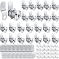 24-Set Zinc Alloy Cabinet Locks with Keys - 3/4ft Cylinder Pack