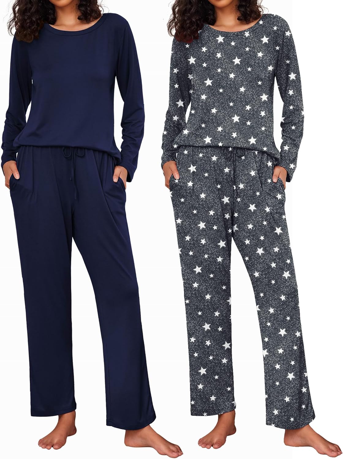Ekouaer Womens Pajama Sets Soft Comfy Sleepwear for All Seasons