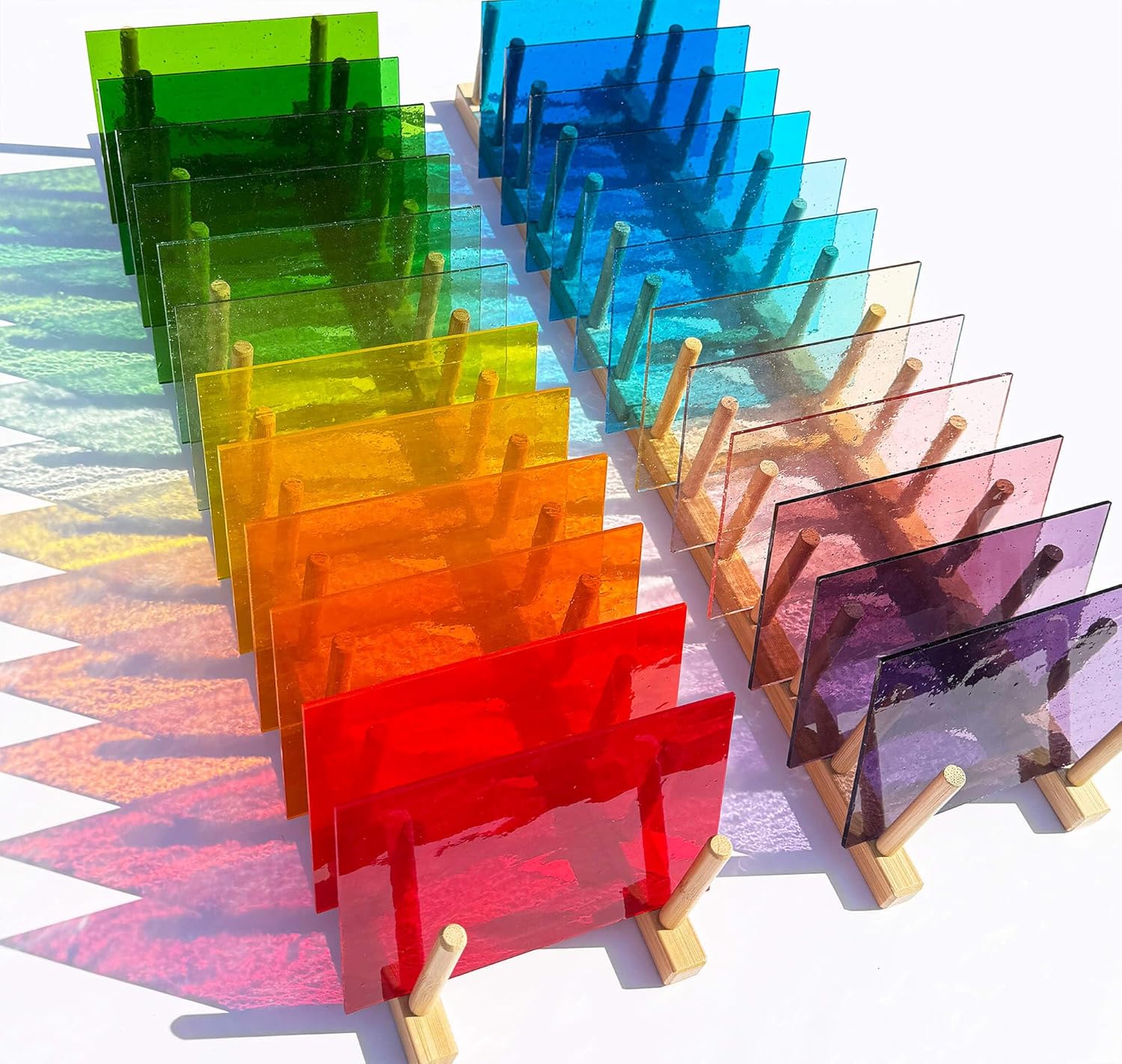 Vibrant Rainbow Stained Glass Variety Pack for DIY Crafts