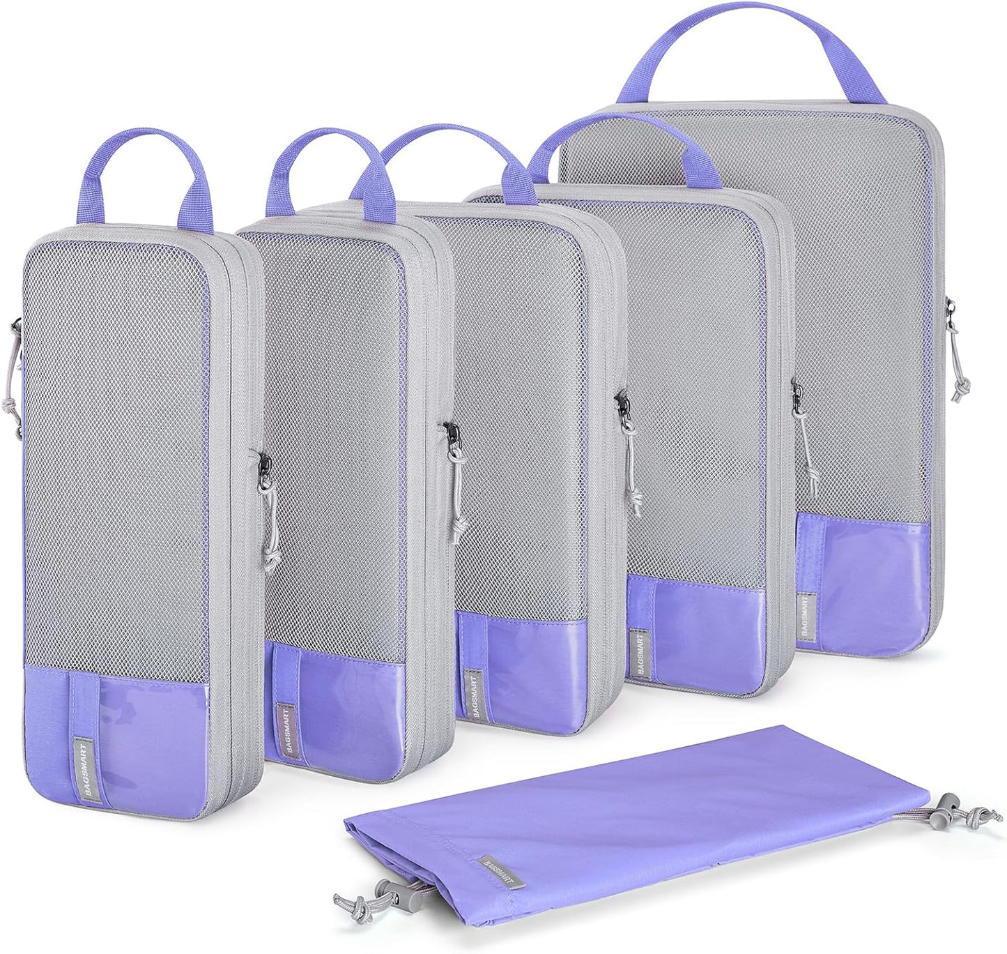 BAGSMART Compression Packing Cubes for Travel - Space Saver