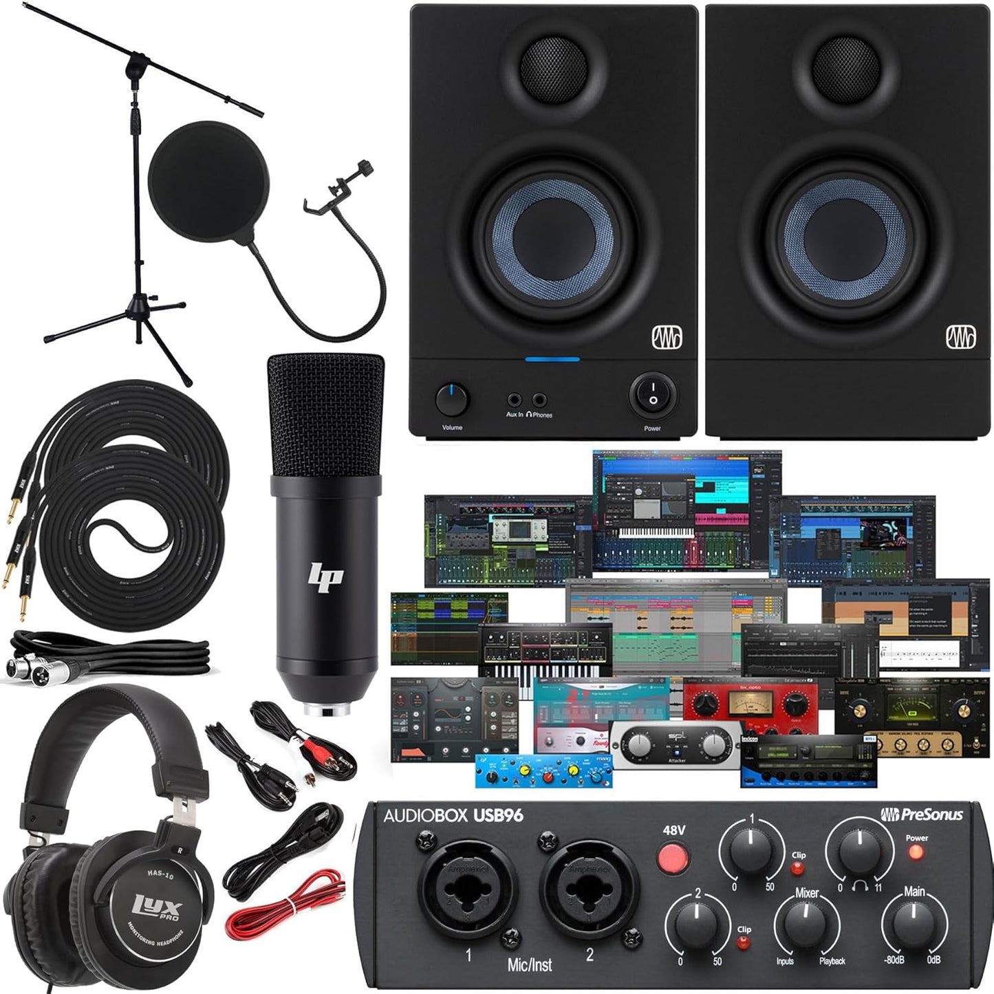 Presonus AudioBox 96 Full Studio Bundle for Music Recording