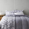 King Size Comforter Set Gray Medallion - Lightweight Reversible