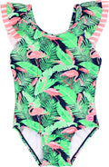 Ruffle Strap One Piece Swimsuit for Baby/Toddler Girls - UPF 50 Lined