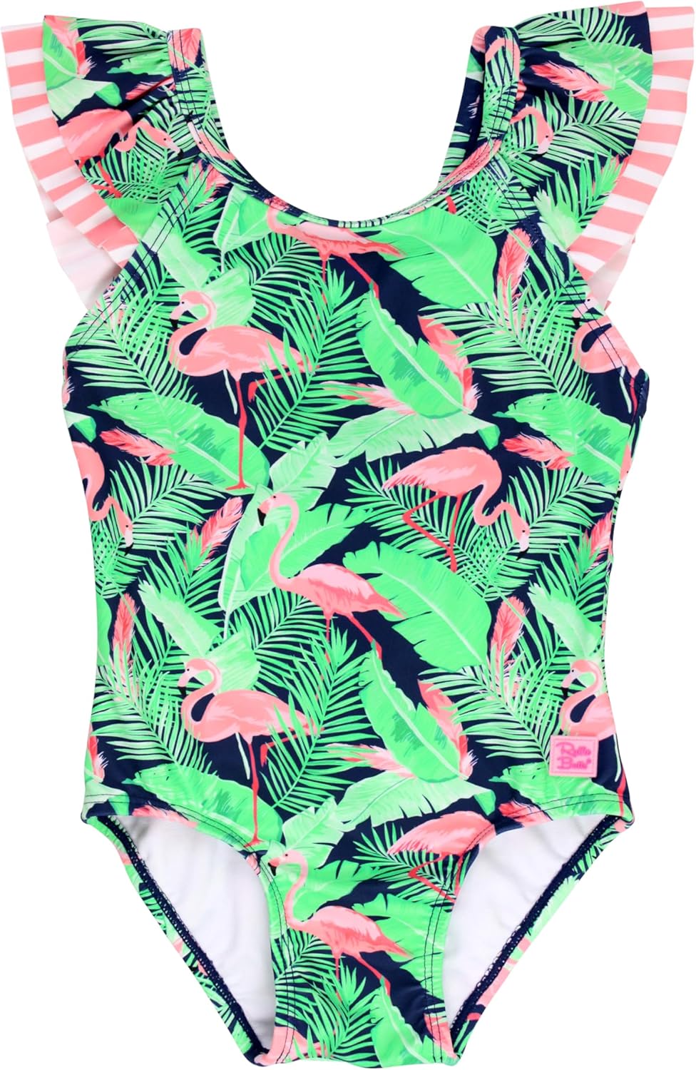 RuffleButts Baby/Toddler Girls Ruffle Strap One Piece Swimsuit