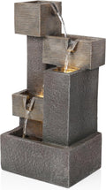 Alpine Corporation 19in Multi-Tier Water Fountain - LED Cascading