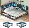Corner Bed Frame with Storage Bookcase Full Daybed - Compact Kids Bed